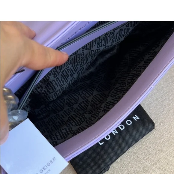 KURT GEIGER SoHo Shoulder Bag  LILAC PURPLE large new with tag - Picture 14 of 17